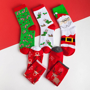 Набор женских носков KAFTAN "Ho ho ho" 5 пар, р-р 36-39 4679387 000000000001202319