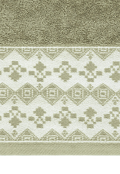 Полотенце 70х130см DE'NASTIA ТАЛИСМАН темно-зеленый хлопок-100% 000000000001215369