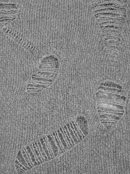 Шарф 30х200см рваный серый полиэстер 000000000001229229