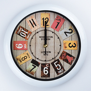 Часы настенные D28см Colore круглые пластик 000000000001209212