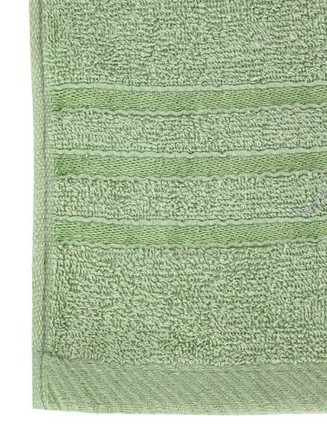 Полотенце махровое 50х90см СОФТИ бордюр 3 полоски светло-зеленый хлопок 100% 000000000001212208