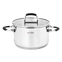 Кастрюля 5,8л SERVITTA Terso с крышкой ручки-трансформер носик для слива нержавеющая сталь 000000000001219681