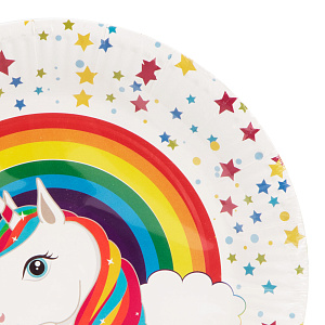 Набор тарелок одноразовых 10шт 19см UNICORN бумага 000000000001210162