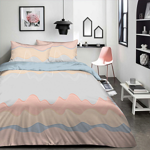 Комплект постельного белья 2-спальный LUCKY Buenas noches Arioso Пододеяльник на молнии175х215см простыня 215х240см наволочка 70х70см-2шт сатин хлопок 000000000001212497