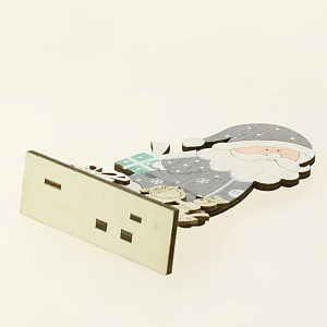 Декоративное украшение Дед Мороз с подарками 3,5х9,5х16см настольное 000000000001209791