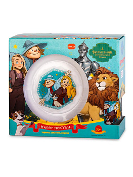Набор детской посуды 3предмета ND PLAY Волшебник изумрудного города Дизайн2 подарочная упаковка стекло 000000000001227484