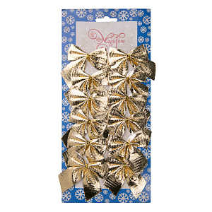 Новогоднее украшение БАНТ Мерцание золота из полиэстера, набор из 12 шт. / 5х5x0,01см арт.78676 000000000001179627