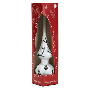 Верхушка для елки 20см БИРЮСИНКА Пчелы белый стекло 000000000001207637