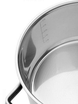 Кастрюля с крышкой 3,5л MATISSA черный нержавеющая сталь/силикон/стекло 000000000001227368