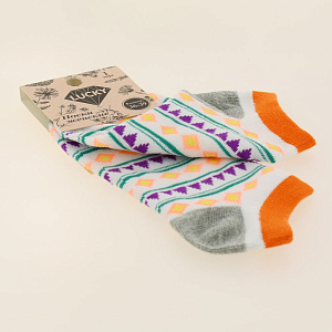 Носки женские р.36-39/23-25 LUCKY укороченные принт ананас 000000000001184375