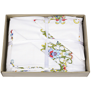 Комплект постельного белья 1,5-спальный LUCKY Цветочный орнамент 50х70 пододеяльник 145х215см простынь150х220см наволочка50х70см-1шт поплин 100%хлопок 000000000001212771