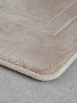 Коврик для туалета 50x60см DE'NASTIA Soft Collection мемори бежевый полиэстер 000000000001229941