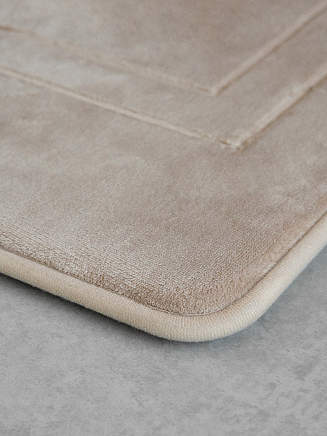 Коврик для туалета 50x60см DE'NASTIA Soft Collection мемори бежевый полиэстер 000000000001229941