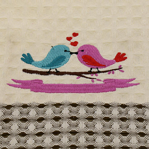 Полотенце кухонное из 100% хлопка.Оригинальный дизайн  вышивок. Пестротканый бордюр по одному краю. Приятные на ощупь. 096880 000000000001190844