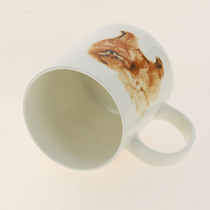 Кружка 420мл Человек собаке друг Шпиц костяной фарфор 000000000001193685