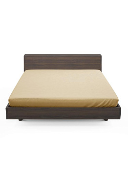 Простыня на резинке 200х200х25см FORA бежевый поплин хлопок 100% 000000000001225257