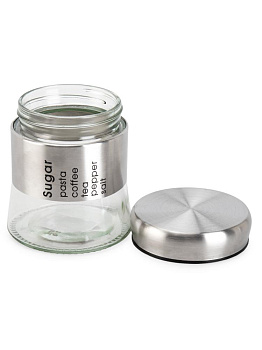 Банка для приправ 8,5х10см 380мл нержавеющая сталь/стекло 000000000001228451