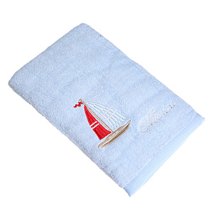 Полотенце махровое Яхта Любимый дом Любимый дом, голубой, 60?130 см 000000000001125131