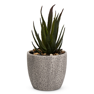 Цветок искусственный растение Суккулент Алоэ 14см в горшке 000000000001218499