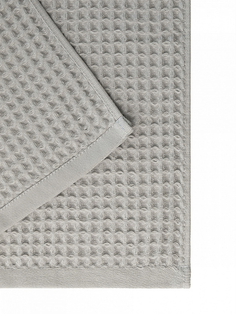 Полотенце вафельное 70x140см DE'NASTIA для бани/сауны 300гр светло-серый хлопок 000000000001228551