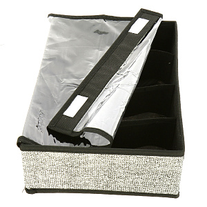 Кофр с ПВХ вставками 35х23х10см ПОСУДА ЦЕНТР темно-бежевый 000000000001187224