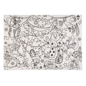Раскраска-коврик Зверушки 29,7x42см 78052 000000000001179687