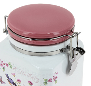 Банка с клипсой для сыпучих продуктов Коралл, 0.9л 000000000001153864