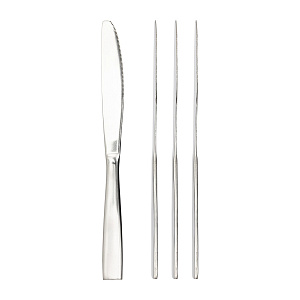 Набор столовых приборов 16 предметов (нож, ложка столовая, ложка чайная, вилка) DE'NASTIA Сияние нержавеющая сталь 000000000001222306