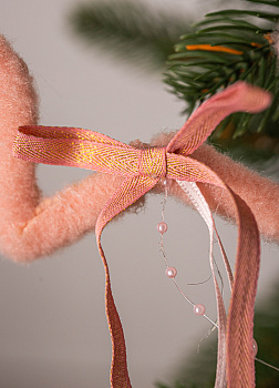 Декоративное украшение Звёздочка/Елочка/Сердечко 13см DARLENS розовый 000000000001209882