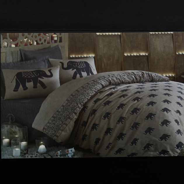Комплект постельного белья 1,5-спальный ПОСУДА ЦЕНТР слоны 80%хлопок20%полиэстер 000000000001185310