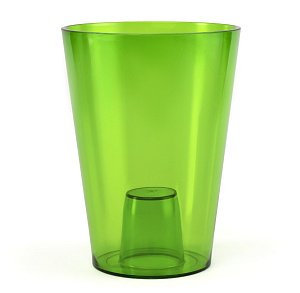 Кашпо для орхидей 1,3л h170мм D120мм GARDENPLAST КРОКУС зеленый пластик 000000000001207354