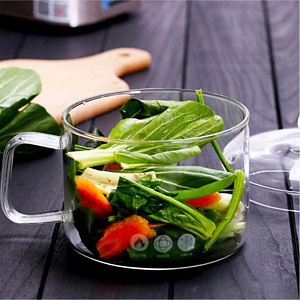 Кастрюля-кружка 1,2л 14х18х16см боросиликатное стекло 000000000001213787