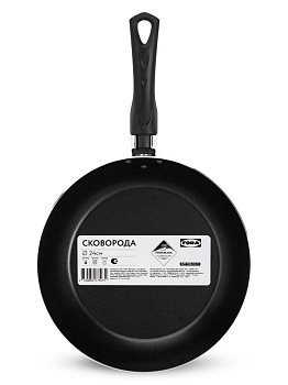 Сковорода 24х4,3см КАЛИТВА FORA антипригарное покрытие бакелитовая ручка черный алюминий 000000000001229249