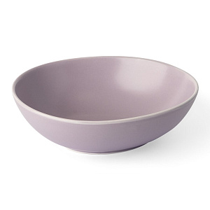 Тарелка суповая 400мл DE'NASTIA Оливки-однотон лавандовый фарфор 000000000001217762