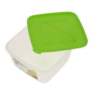 Набор контейнеров для СВЧ 4шт 450мл 900мл 1,4л 2,1л MARTIKA Унико квадратный пластик 000000000001084097