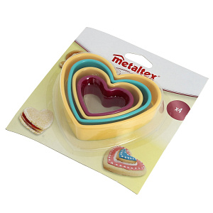 Набор форм для выпечки Сердце Metaltex, 4 предмета 000000000001155458