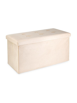 Пуфик складной 76х38х38см прямоугольный бежевый велюр 000000000001226417