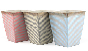 Кашпо 13х16см Retro Стакан квадрат микс пластик 000000000001216365