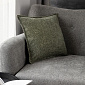Наволочка декоративная 45х45см DE'NASTIA на молнии зеленый шенилл меланж полиэстер