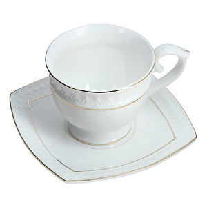 Пара чайная 280мл/блюдце КОРАЛЛ Снежная королева  подарочная упаковка 000000000001063216