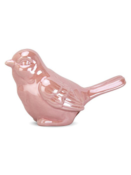 Фигура декоративная 13,4см Птичка розовый керамика 000000000001224026