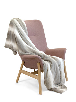 Плед меховой DE'NASTIA Кролик 200х220см 100%Полиэстер серый T040124 000000000001193003