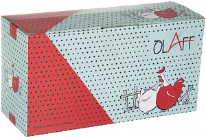 Набор банок 3 шт керамика  микс цвета Куры подарочная упаковка Olaff  YU-12532-49-50 000000000001197963