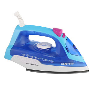 Утюг CENTEK CT-2348 BLUE 1800Вт керамическая подошва паровой удар самоочистка 200мл синий пластик 000000000001212428
