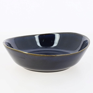 Тарелка суповая 19см 500мл DE'NASTIA глубокая средняя синий керамика 000000000001210844