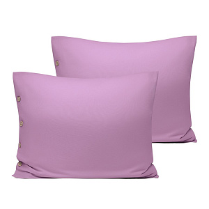 Наволочки 50x70см 2шт DE'NASTIA сиреневые бязь 100%хлопок 000000000001208074