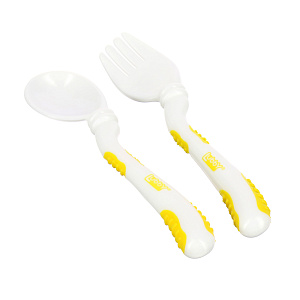 Набор для кормления Изогнутая ручка Lubby, от 6 месяцев, полипропилен 000000000001140716