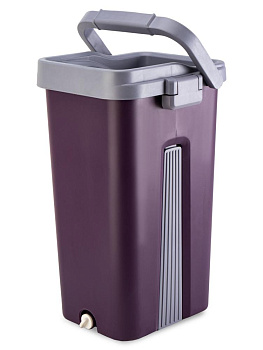 Набор для уборки пола(швабра с 2 насадками + ведро с отжимом)фиолетовый пластик 000000000001228755