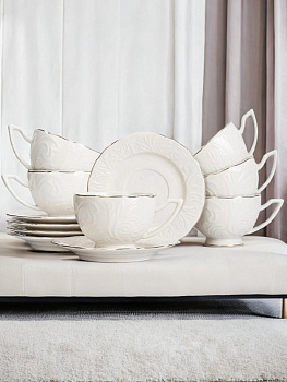 Набор чайный 12 предметов (чашка 220мл-6шт/блюдце-6шт) ROYAL GARDEN фарфор DD002 000000000001225751