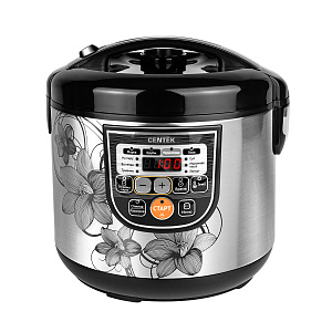 Мультиварка 5л CENTEK CT-1498 700Вт 10 программ +28 программ Мультишеф черная сталь металл 000000000001212425